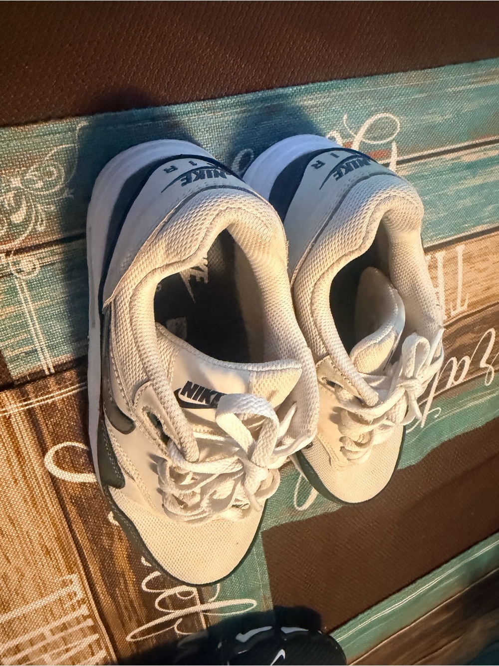 Nike Kids White and Black Low-Top Sneakers